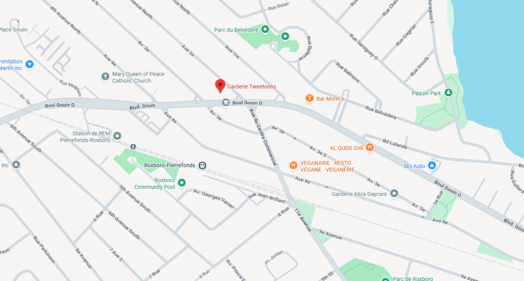 map garderie west island tweetoons